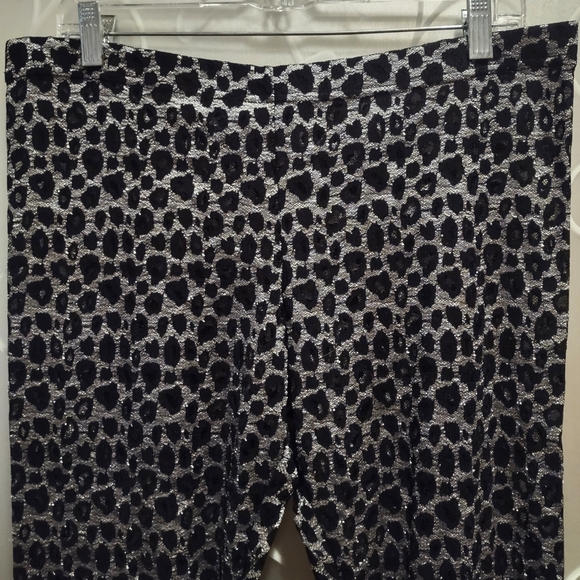 WOMENS SEXY SEE THROUGH LEOPARD CAPRI LEGGINGS SIZE M - Picture 2 of 5